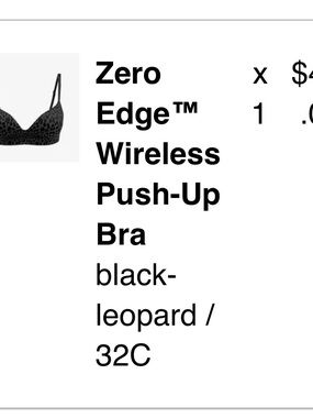 ThirdLove Zero Edge Wireless Push-Up Bra in Black Leopard